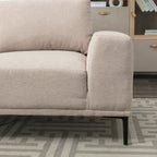 Canapé 2 places en tissu beige 74,8 po avec dossier à coussin amovible