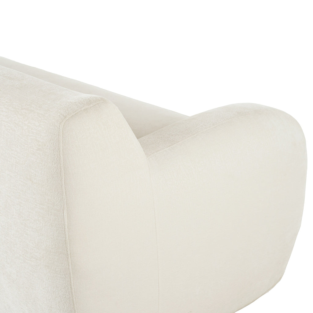 Canapé 3 places beige minimaliste à compression 81,5 avec larges assises et rembourrage en mousse haute densité pour salons