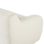 Canapé 3 places beige minimaliste à compression 81,5 avec larges assises et rembourrage en mousse haute densité pour salons