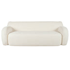 Canapé 3 places beige minimaliste à compression 81,5 avec larges assises et rembourrage en mousse haute densité pour salons