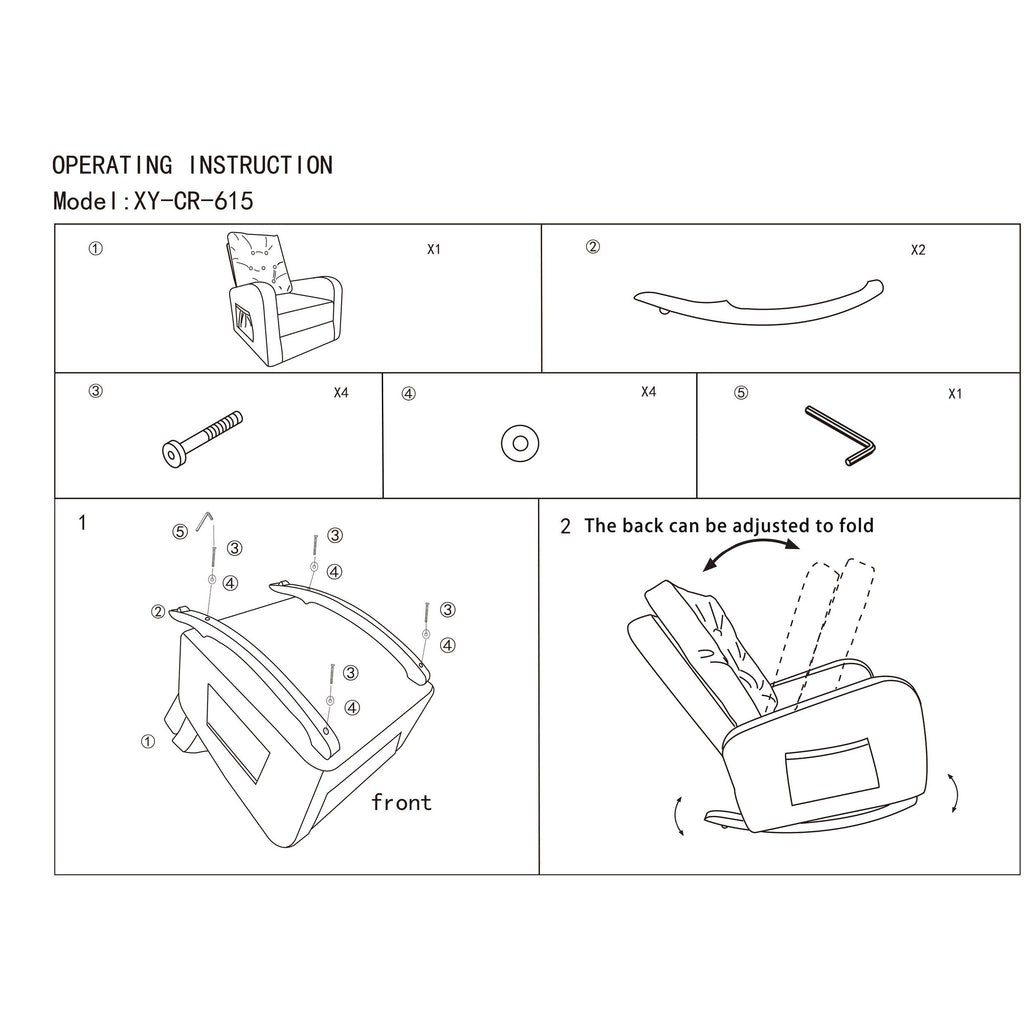 Fauteuil inclinable beige réglable avec pieds en bois massif, dossier haut et poches latérales pour la détente