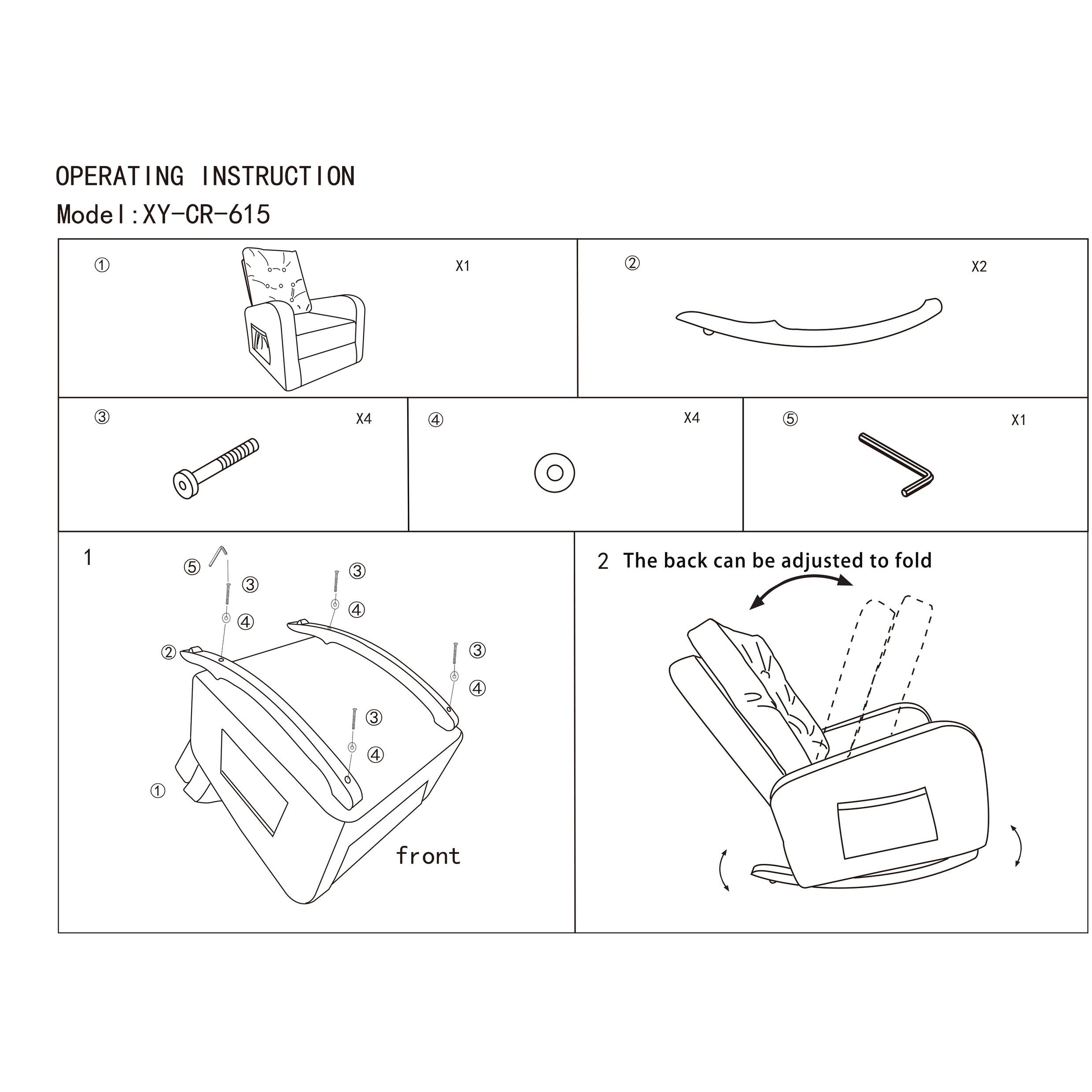 Fauteuil inclinable beige réglable avec pieds en bois massif, dossier haut et poches latérales pour la détente