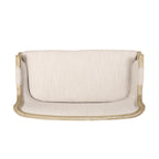 Canapé causeuse en bois beige marron 49,75 $ avec cadre en bois Rubbey et pieds en bois pour le salon