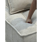 Ensemble de canapés modulaires 3 pièces en chenille beige