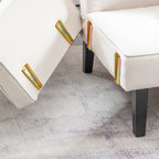 Canapé-lit futon 3 places convertible beige avec pieds en bois