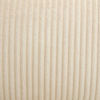 Canapé 3 places rembourré en velours côtelé beige avec coussins amovibles