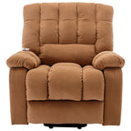 Fauteuil inclinable électrique beige avec chauffage, massage et poche de rangement pour le salon ou la chambre