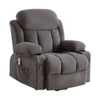 Fauteuil inclinable électrique beige avec chauffage, massage, port USB et télécommande