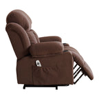 Fauteuil inclinable ergonomique beige avec chauffage, massage et ports USB