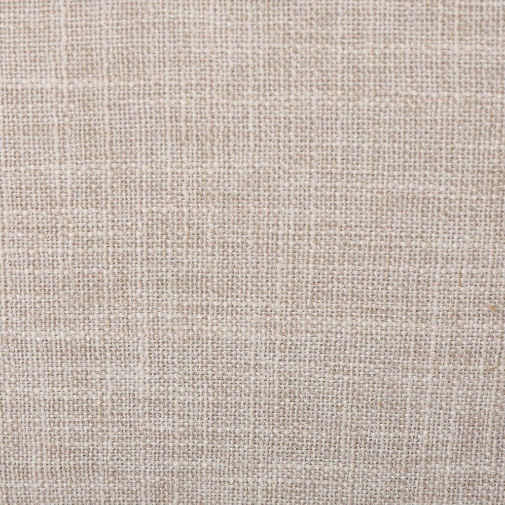 Fauteuil inclinable rembourré en tissu beige style milieu du siècle avec repose-pieds, dossier capitonné et pieds en hêtre