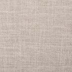 Fauteuil inclinable rembourré en tissu beige style milieu du siècle avec repose-pieds, dossier capitonné et pieds en hêtre