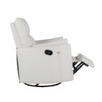 Fauteuil inclinable manuel beige pivotant à 360° avec dossier réglable et deux coussins amovibles