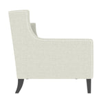 Canapé 3 places beige style Mid-Century Modern en polyester 78,75 po avec dossier capitonné et coussin confortable pour le salon
