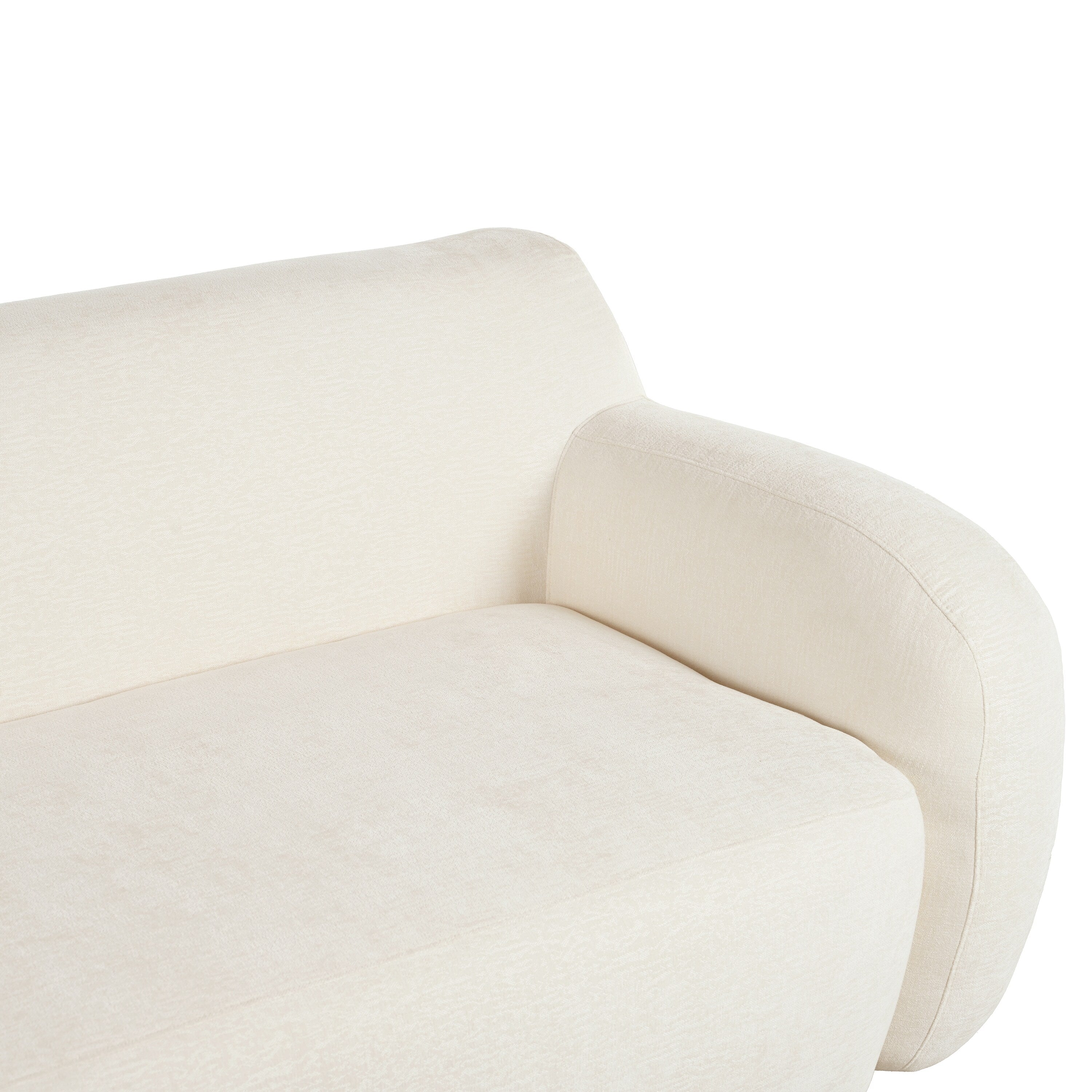 Canapé 3 places minimaliste beige avec rembourrage en mousse haute densité