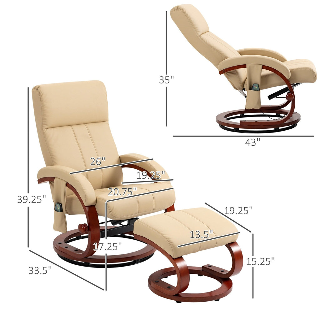 Fauteuil inclinable pivotant beige moderne 26
