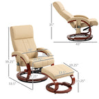 Fauteuil inclinable pivotant beige moderne 26