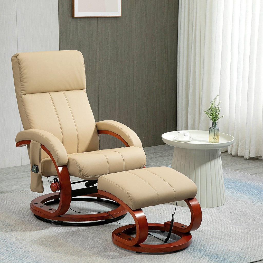 Fauteuil inclinable pivotant beige moderne 26