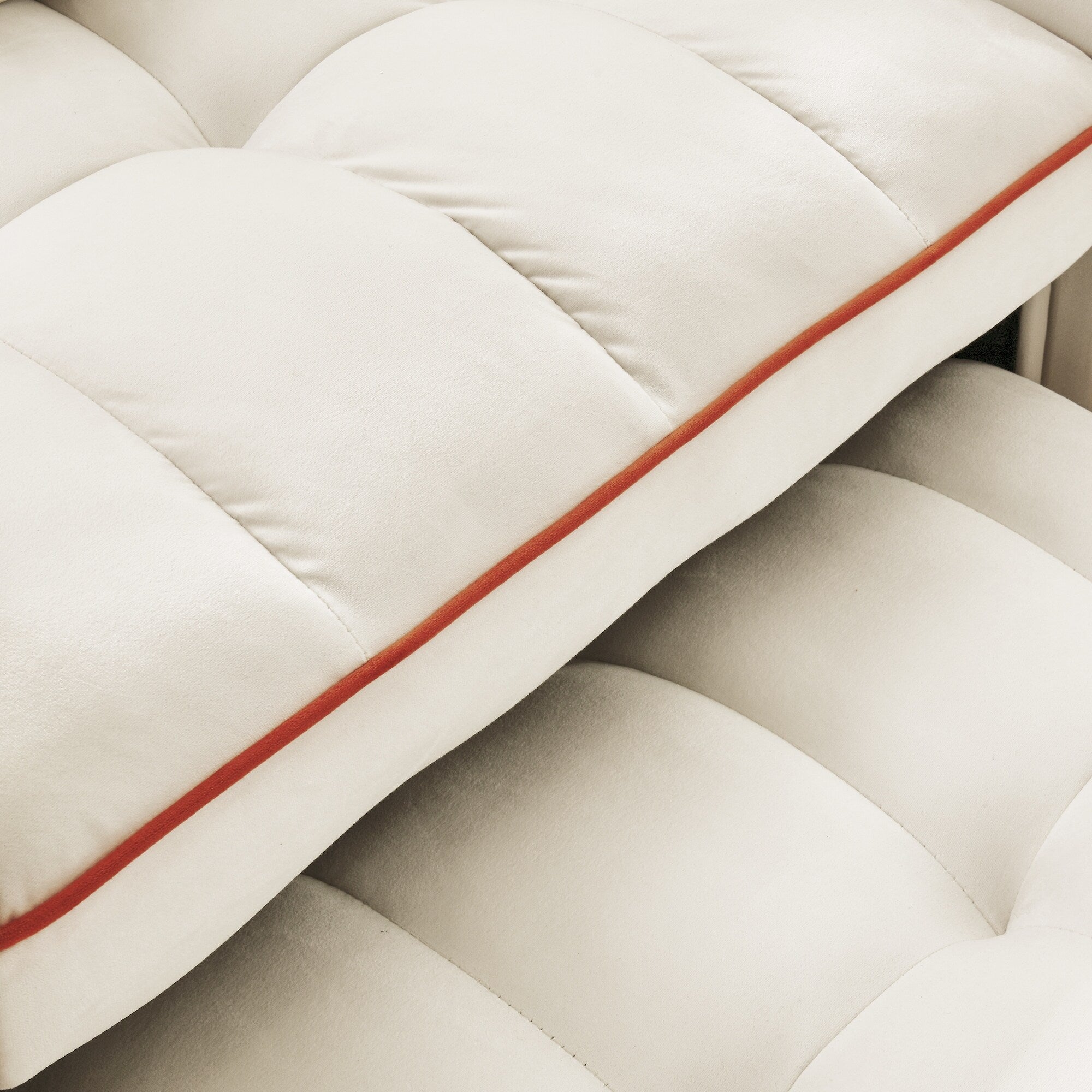 Canapé-lit convertible simple 3 en 1 en velours beige moderne 35,83 $ avec dossier réglable et port de chargement USB pour le salon