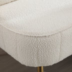 Canapé causeuse rembourré beige moderne 51,97 $ avec cadre en métal et coussins pour le salon