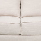 Canapé 3 places beige moderne rembourré avec coussins et pieds en bois pour le salon (80,25)