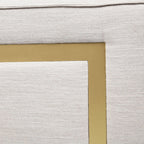 Canapé 3 places beige moderne rembourré avec coussins et pieds en bois pour le salon (80,25)