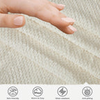 Canapé nuage beige moderne minimaliste 105,5 en velours côtelé incurvé avec 2 coussins, aucun assemblage requis