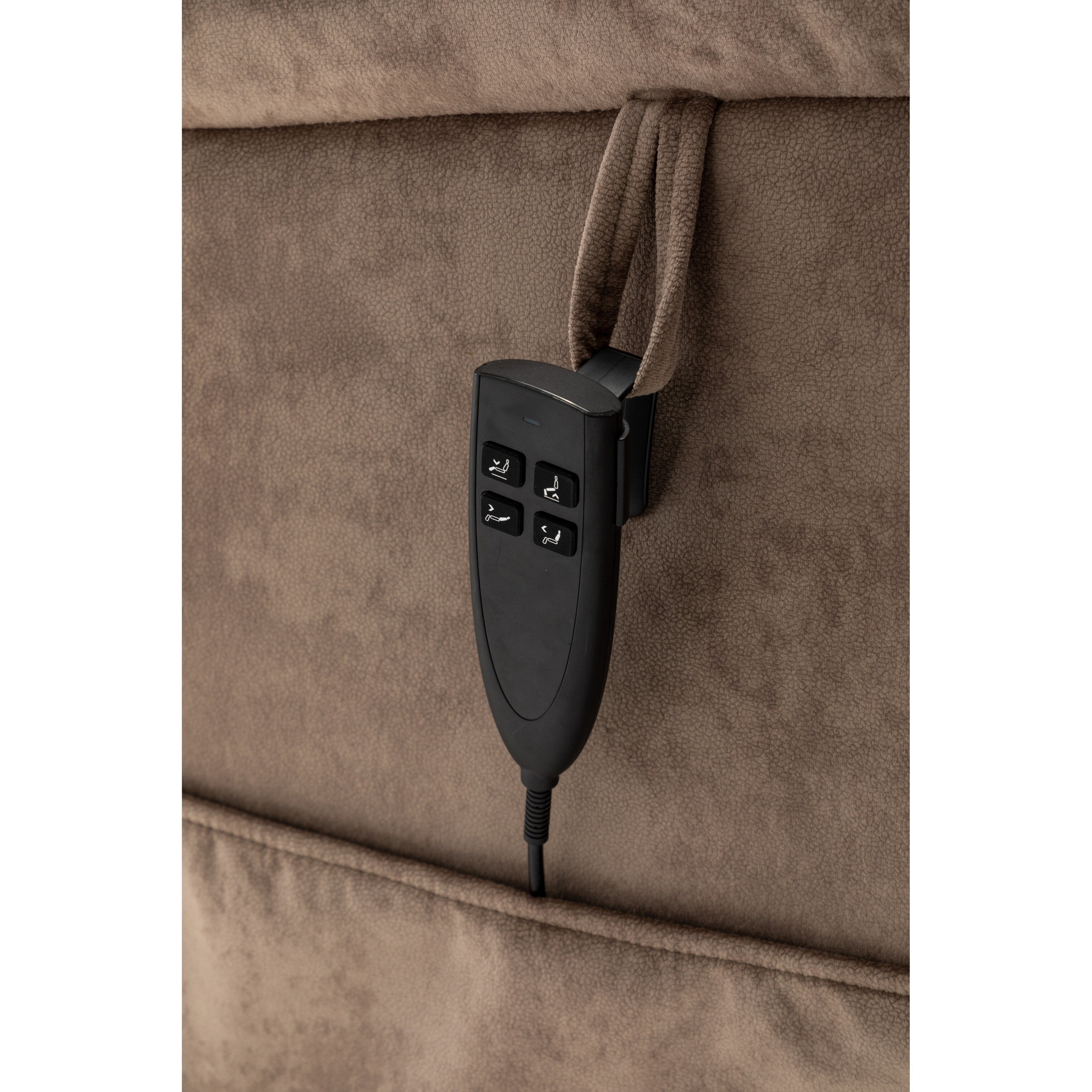 Fauteuil inclinable électrique surdimensionné beige avec moteur OKIN, relevage à plat à 180°, siège extra-large et poches de rangement