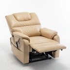 Fauteuil inclinable électrique surdimensionné beige avec moteur OKIN et position allongée à 180°