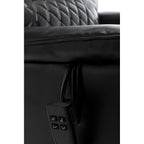 Fauteuil inclinable électrique surdimensionné beige avec moteur OKIN et position allongée à 180°