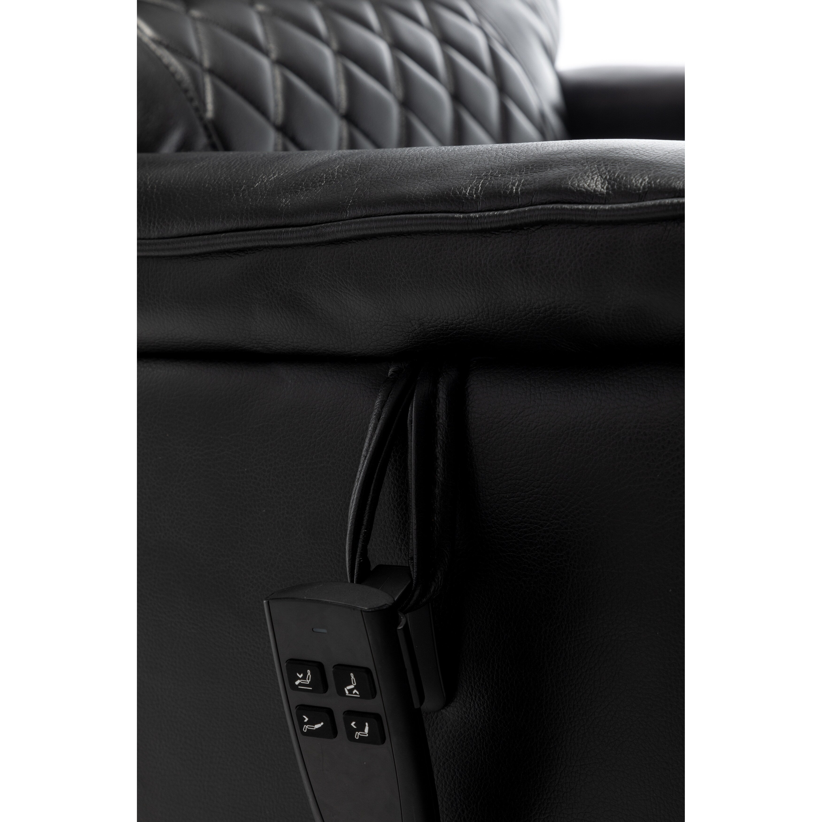 Fauteuil inclinable électrique surdimensionné beige avec moteur OKIN, fonction d'inclinaison à 180°, siège extra-large et poches de rangement latérales