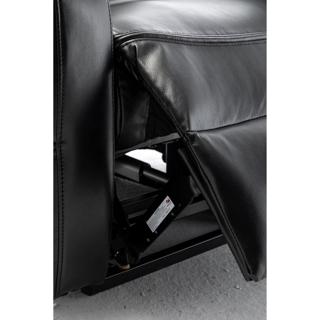 Fauteuil inclinable électrique surdimensionné beige avec moteur OKIN, fonction d'inclinaison à 180°, siège extra-large et poches de rangement latérales