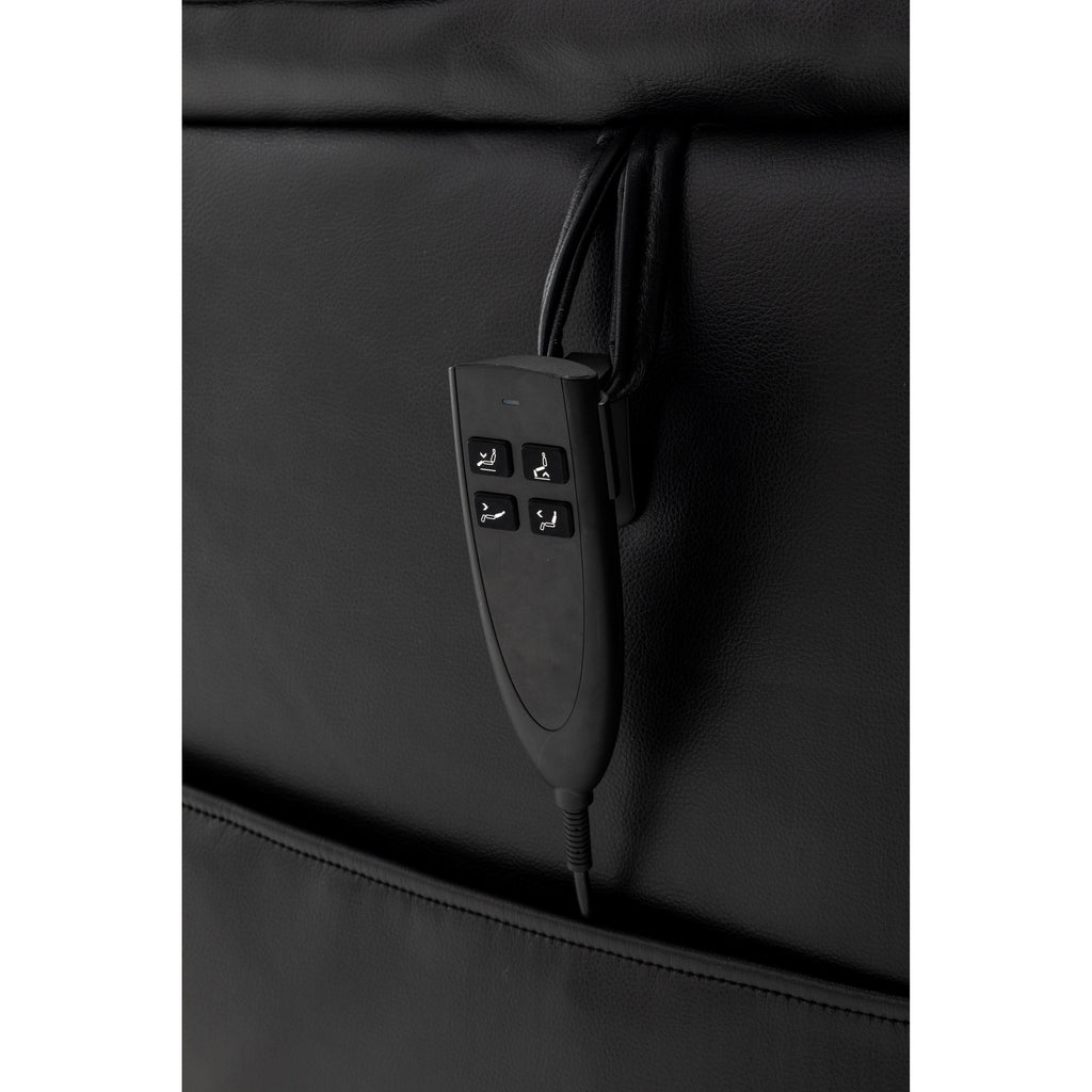 Fauteuil inclinable électrique surdimensionné beige avec moteur OKIN, fonction d'inclinaison à 180°, siège extra-large et poches de rangement latérales