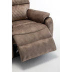 Fauteuil inclinable électrique surdimensionné beige avec moteur OKIN, fonction d'inclinaison à 180°, siège extra-large et poches de rangement latérales