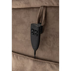 Fauteuil inclinable électrique surdimensionné beige avec moteur OKIN, fonction d'inclinaison à 180°, siège extra-large et poches de rangement latérales