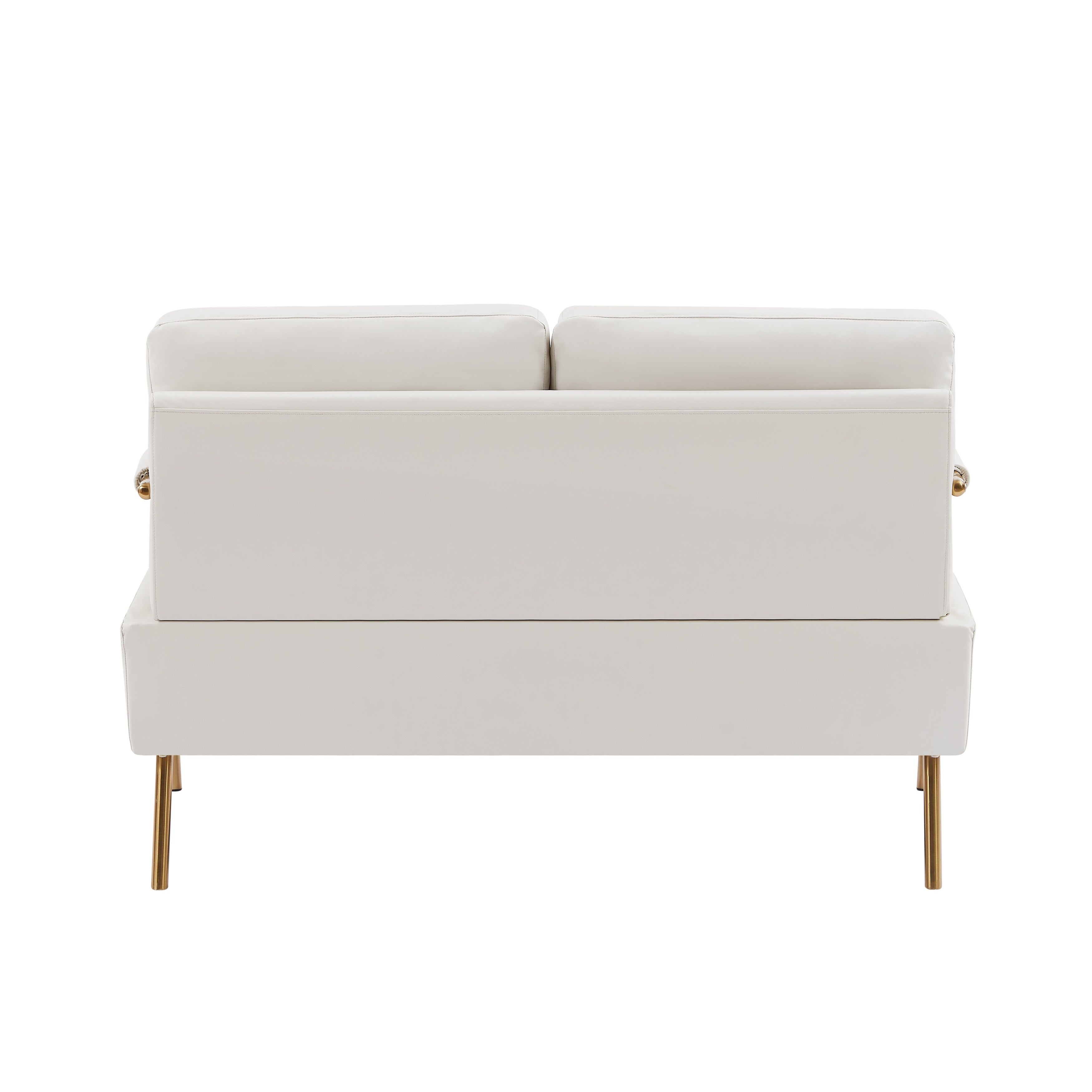 Canapé causeuse en tissu beige adapté aux animaux de compagnie avec coussin amovible