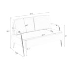 Canapé causeuse en tissu beige adapté aux animaux de compagnie avec coussin amovible