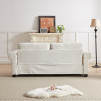 Canapé-lit convertible 3 places en polyester beige