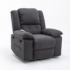 Fauteuil inclinable électrique beige pour personnes âgées avec massage, chauffage, inclinaison réglable, poches latérales et positions illimitées