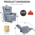 Fauteuil inclinable électrique beige avec pivot, mouvement de bascule et coussin lombaire