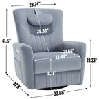 Fauteuil inclinable électrique beige avec pivot, mouvement de bascule et coussin lombaire
