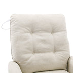 Fauteuil inclinable pivotant beige avec ports USB et base à bascule