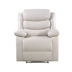 Fauteuil inclinable électrique en cuir synthétique beige