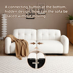 Canapé 3 places Teddy beige avec pieds en bois