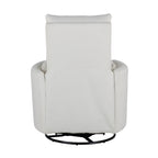 Fauteuil inclinable pivotant rembourré beige avec inclinaison manuelle, rotation à 360° et deux coussins amovibles