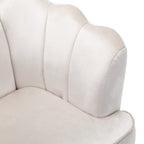 Canapé 3 places en velours beige avec surpiqûres et pieds en métal