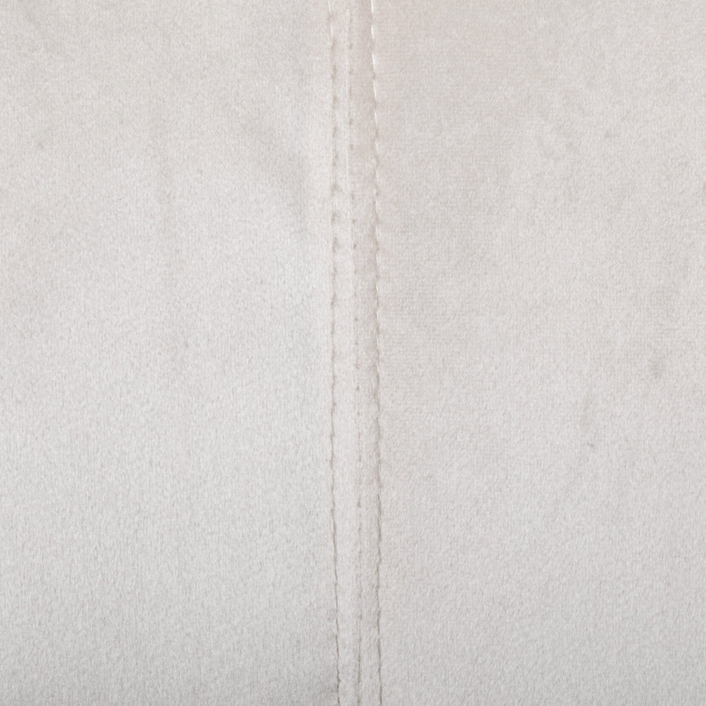 Canapé 3 places en velours beige avec surpiqûres et pieds en métal