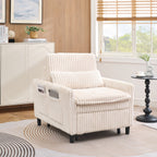 Chaise beige confortable pour petit appartement Chambre à coucher Balcon Petit canapé-lit Petit canapé paresseux Canapé avec oreiller