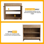 Beingnext Meuble-lavabo 24/30/36 avec porte à fermeture douce et étagère réglable