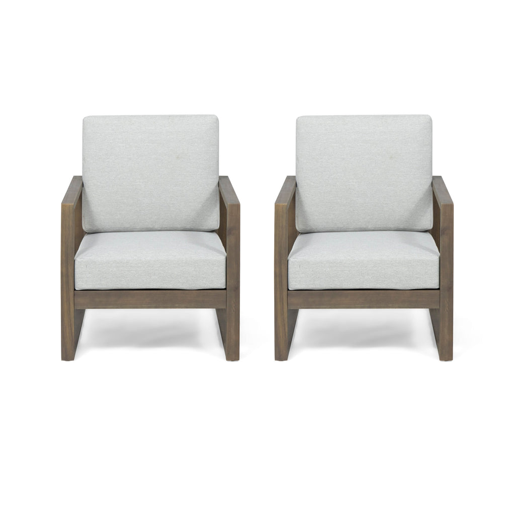 Fauteuils club d'extérieur en bois belge (lot de 2) par Christopher Knight Home