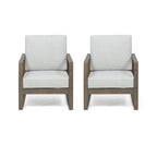 Fauteuils club d'extérieur en bois belge (lot de 2) par Christopher Knight Home